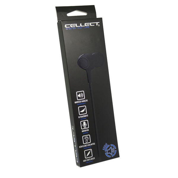 Стерео слушалки Cellect 3.5 жак, черни