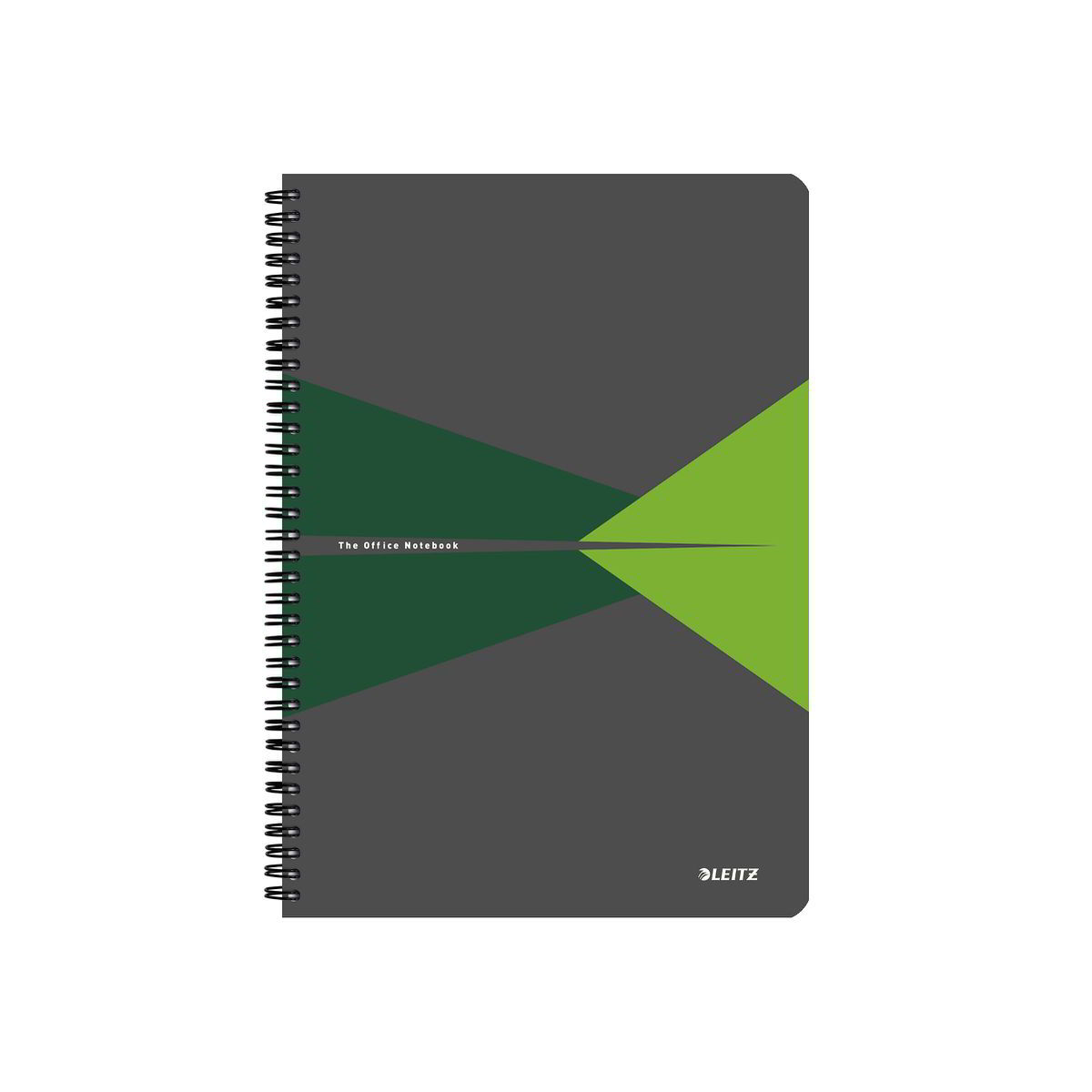 Leitz Office 90 lapos A4 vonalas spirálfüzet - Szürke-zöld (44960055)