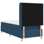 Pat box spring cu saltea, albastru, 100x200 cm, textil