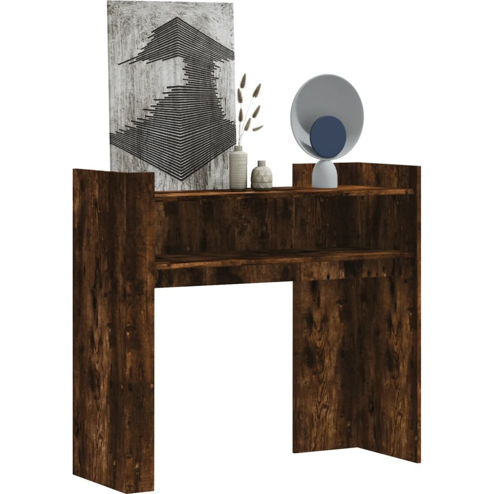 füstös tölgy színű szerelt fa tálalóasztal 100x35x90 cm (848469)