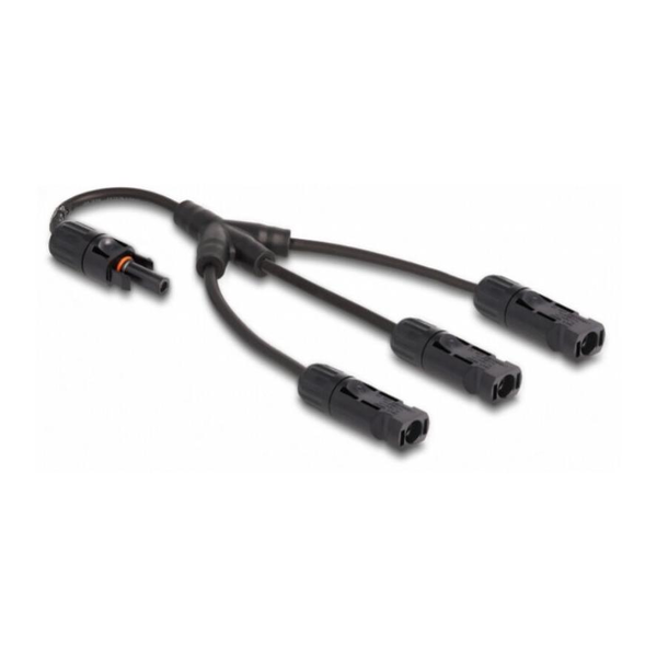 Delock DL4 -> 3db DL4 F/M szolár kábel 0.35m fekete