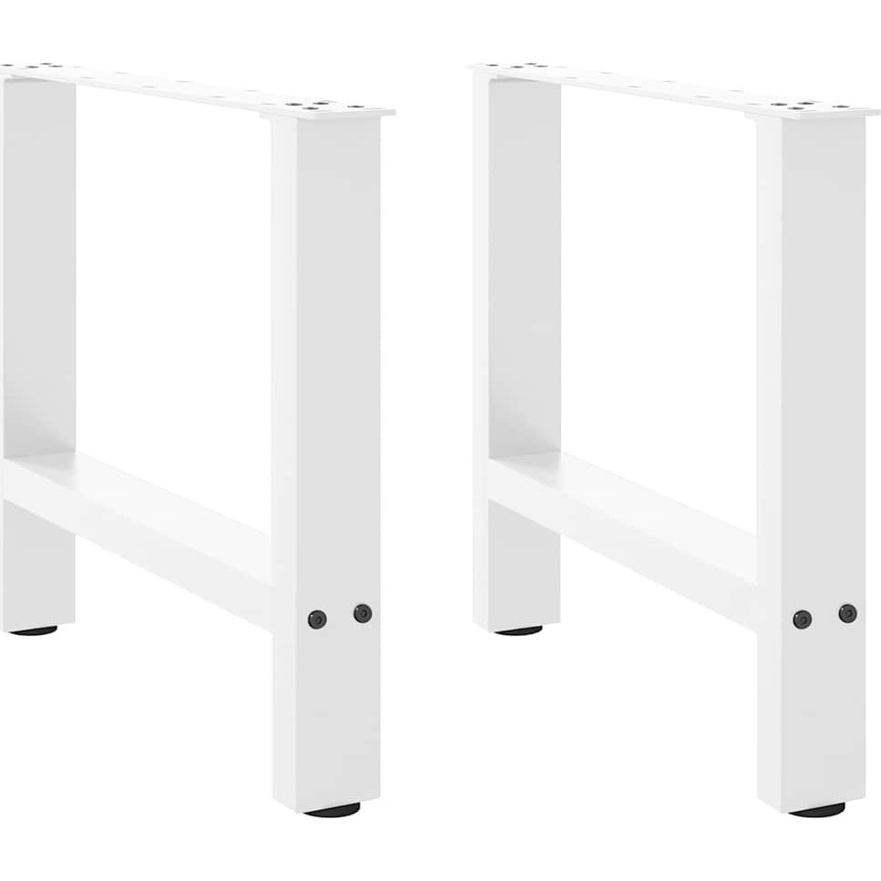 2 db fehér acél dohányzóasztal lábak 60x(42-43) cm (4013285 VidaXL)