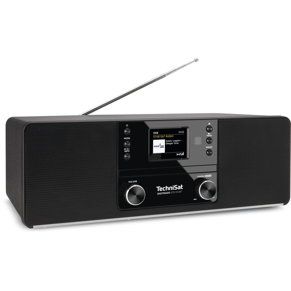 Радио часовник, TechniSat, DIGITRADIO 370 CD BT, DAB +, FM, CD устройство, USB, Дистанционно управление, 10 W, Черен