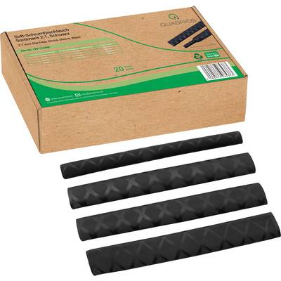 Quadrios 19011CA096 Zsugorcső készlet Fekete Zsugorodási arány:2:1 20 rész (19011CA096)