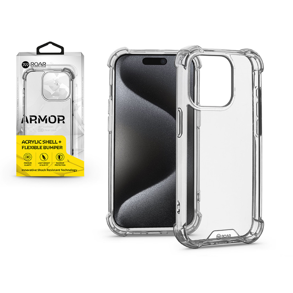 Apple iPhone 15 Pro szilikon hátlap - Roar Armor Gel - átlátszó