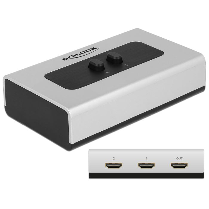 Delock 2 portos manuális HDMI switch (87663) (delock87663)