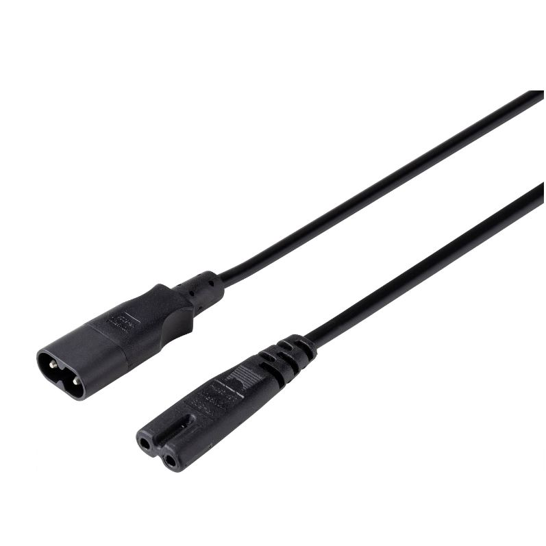 Sygonix SY-5043436 Áram hosszabbítókábel 2 m fekete (SY-5043436)