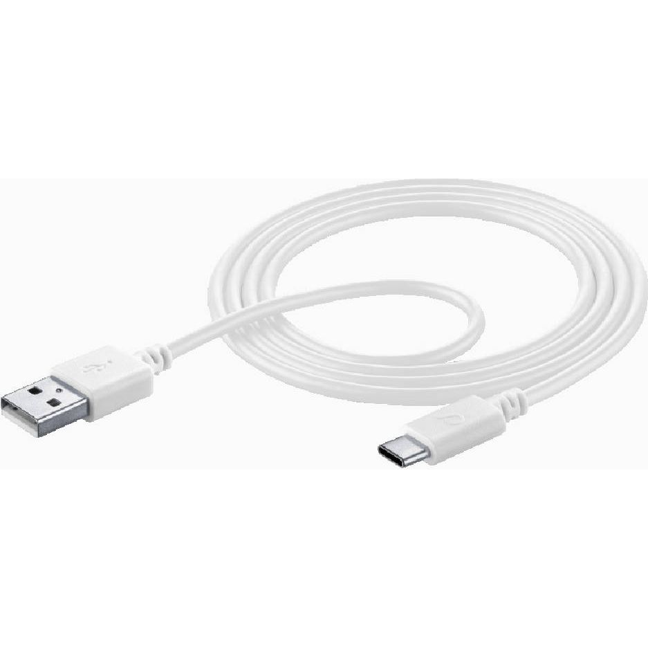 Cellularline USBDATACUSBA-CW USB kábel USB 2.0 1,2 m USB A USB C Biela (KABKACELLUUSB002)