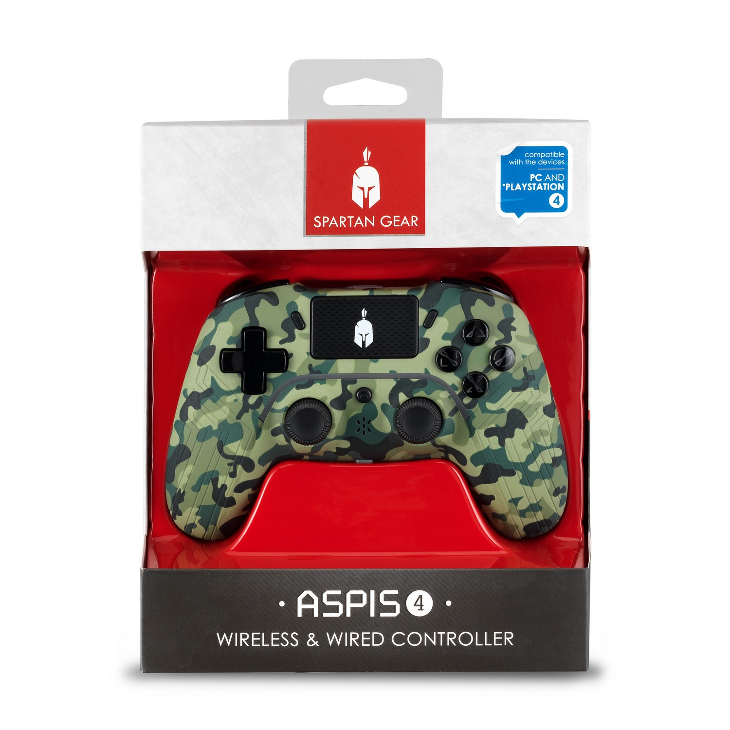 Spartan Gear Aspis 4 Vezetékes/Vezeték nélküli Controller - Zöld (PC/PS4) (85397)