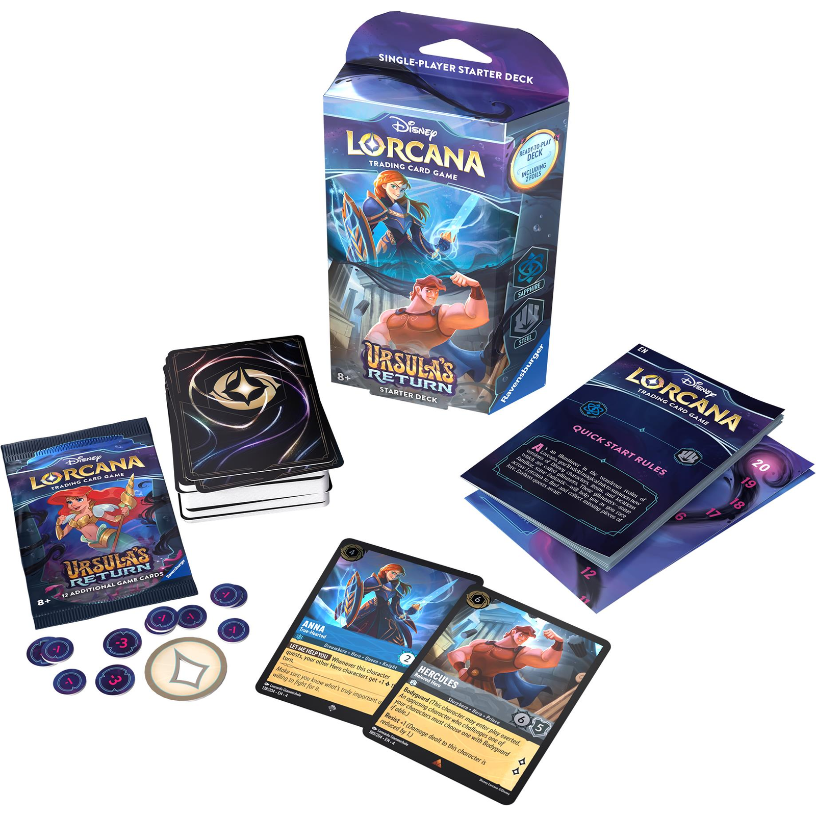 Disney Lorcana: Ursula's Return Starter Deck Sapphire & Steel (4050368983381)