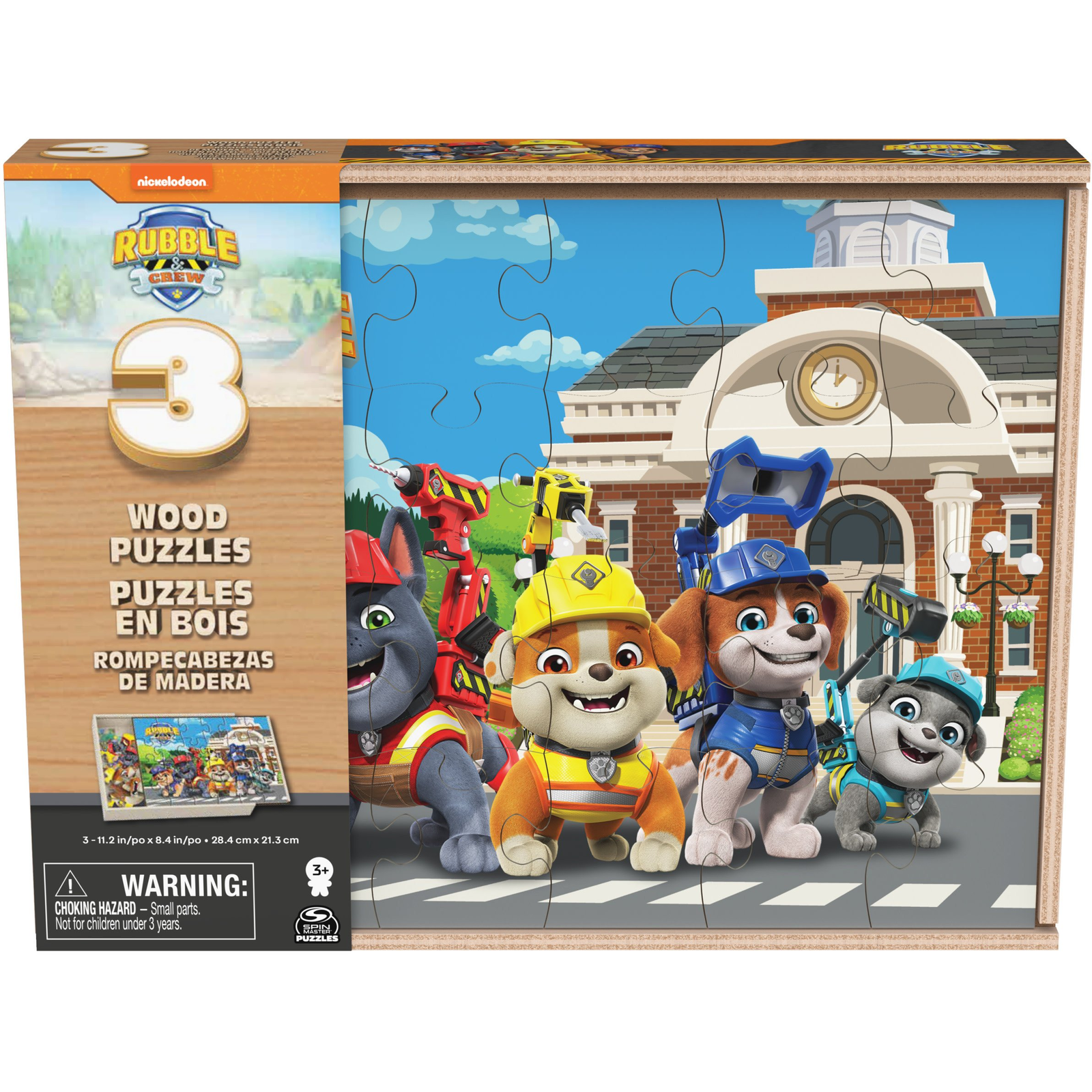 Rubble & Crew Wood Puzzles 3-Pack Kirakós játék 24 db Rajzfilmek (6073446)