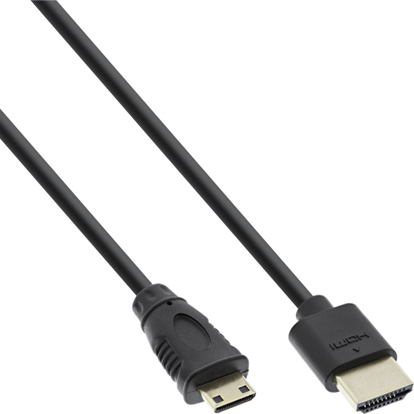 InLine 17511C HDMI-kabel 1,5 m HDMI Type A (Standard) HDMI Type C (Mini) Sort