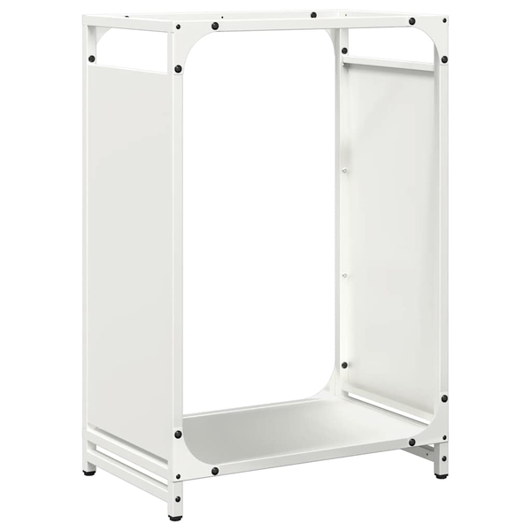 Leñero Blanco 44x28x65 Cm Acero Laminado En Frío Vidaxl