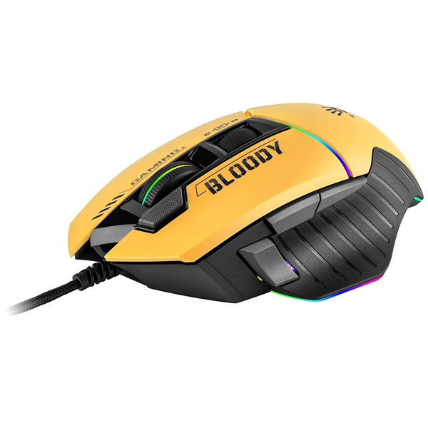 A4Tech Bloody W95 Max 12000 DPI Жълта гейминг мишка