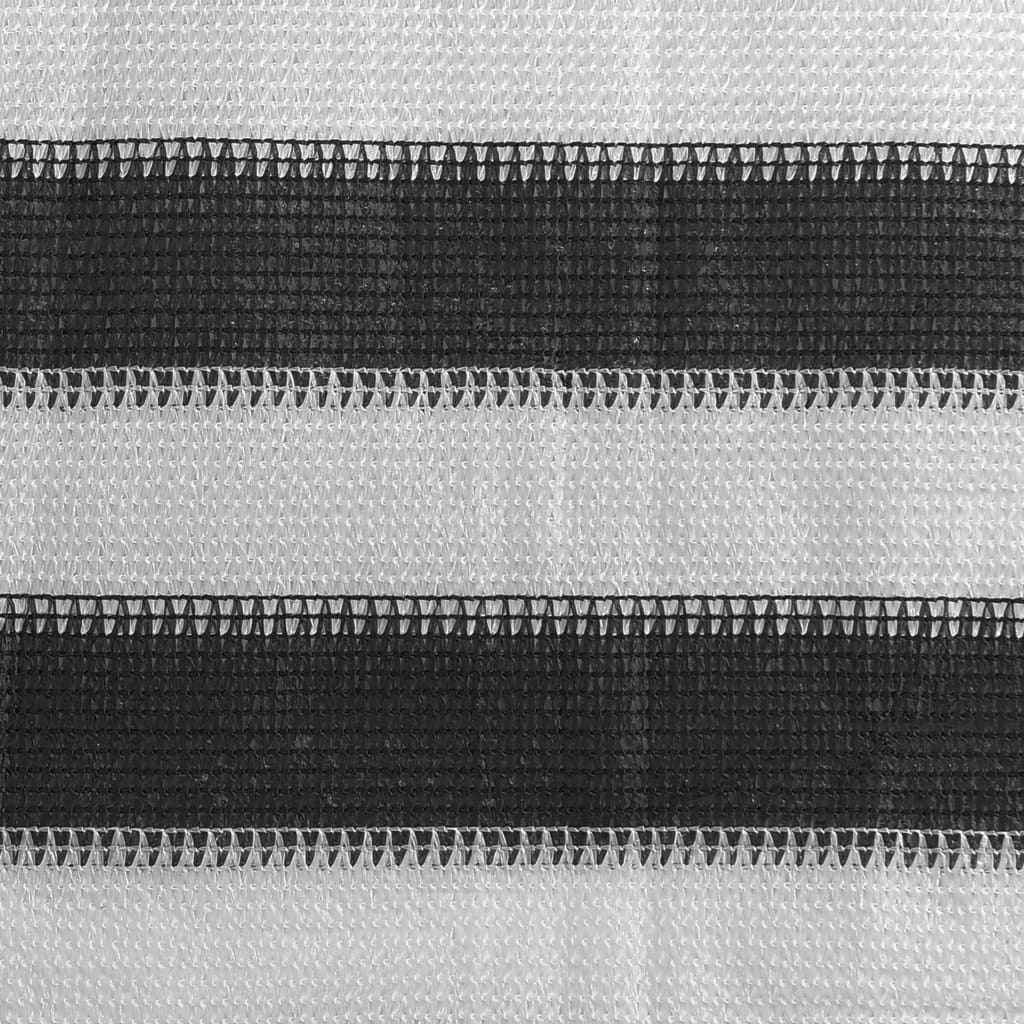 antracitszürke-fehér HDPE erkélynapellenző 75 x 500 cm (310850)