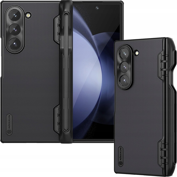 Nillkin SUPER FROSTED FOLD műanyag telefonvédő (gumírozott, érdes felület, asztali tartós, ceruza tartó) FEKETE Samsung Galaxy Z Fold6 (SM-F956) (GP-161941)