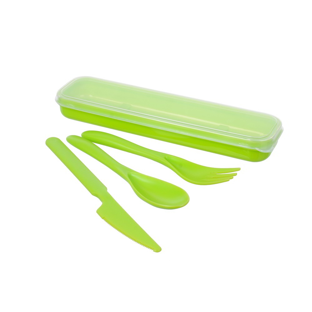 TOO KT-147-GR utazó evőeszköz szett - Zöld (KT-147-GR)