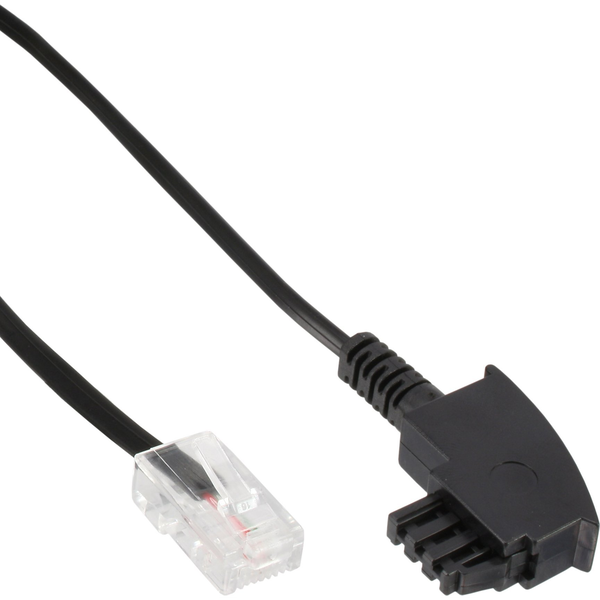 InLine 18525 cavo telefonico Nero