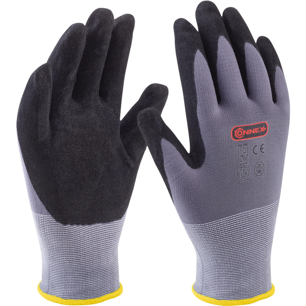 CONNEX Univerzális kesztyű, szürke, 10-es méret, EN 388