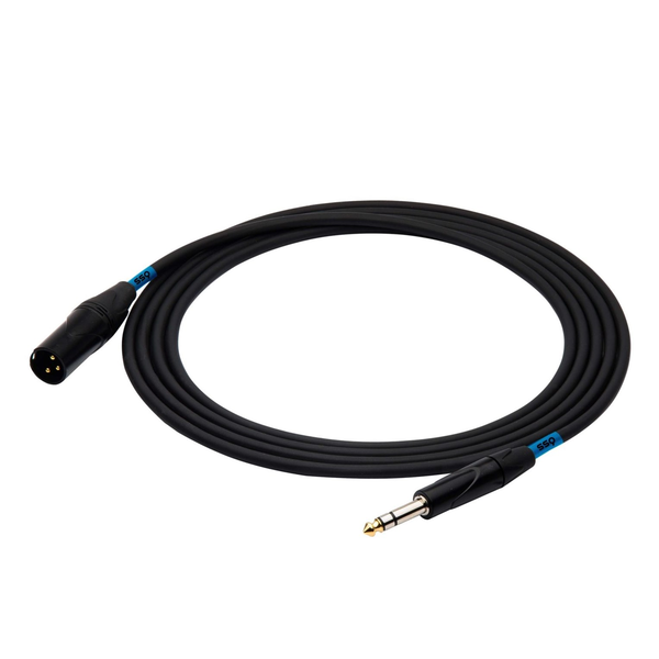 SSQ аудио кабел, жак 6,3 мм - XLR мъжки, 10 м, черен