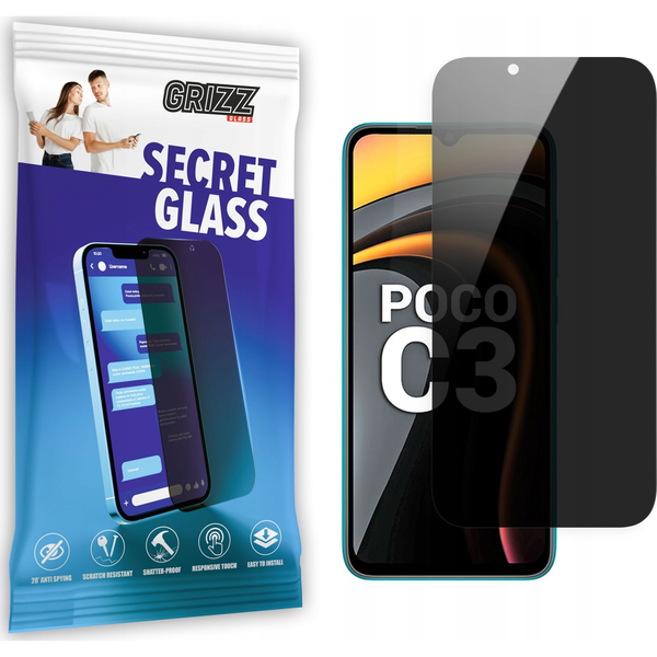  GrizzGlass Szkło prywatyzujące GrizzGlass SecretGlass Xiaomi POCO C3