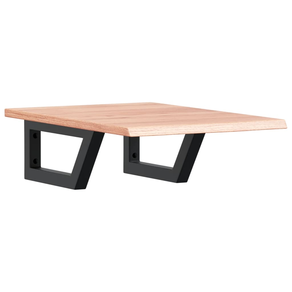 acél és tömör tölgyfa falra szerelhető mosdópolc (3302559)