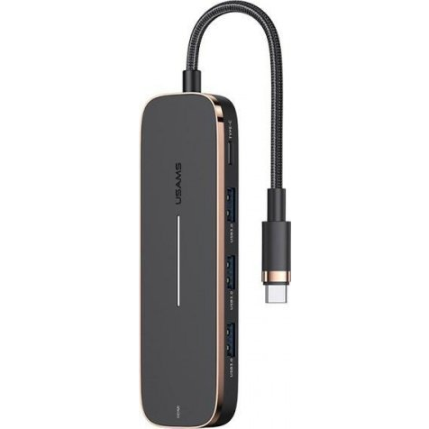 SJ578 5in1 Usams adapter HDMI porttal - 2 x USB-A,