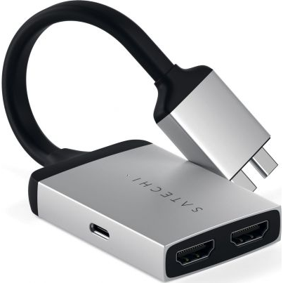 Satechi TYPE-C Dual HDMI adapter ezüst (ST-TCDHAS) (ST-TCDHAS)