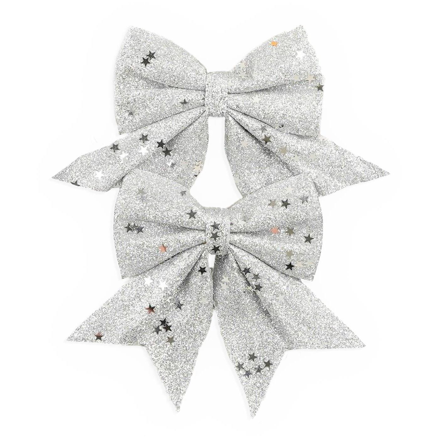 LAALU Ajándék masni, ezüst, 13 × 13 cm, 2 db (LAU-6192)