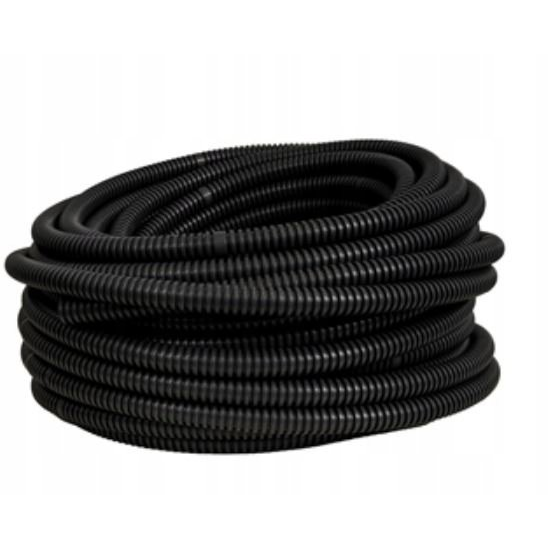 Pawbol Rura karbowana Pawbol 6161A-50/750P PVC, typ 750N z pilotem 50 m czarna