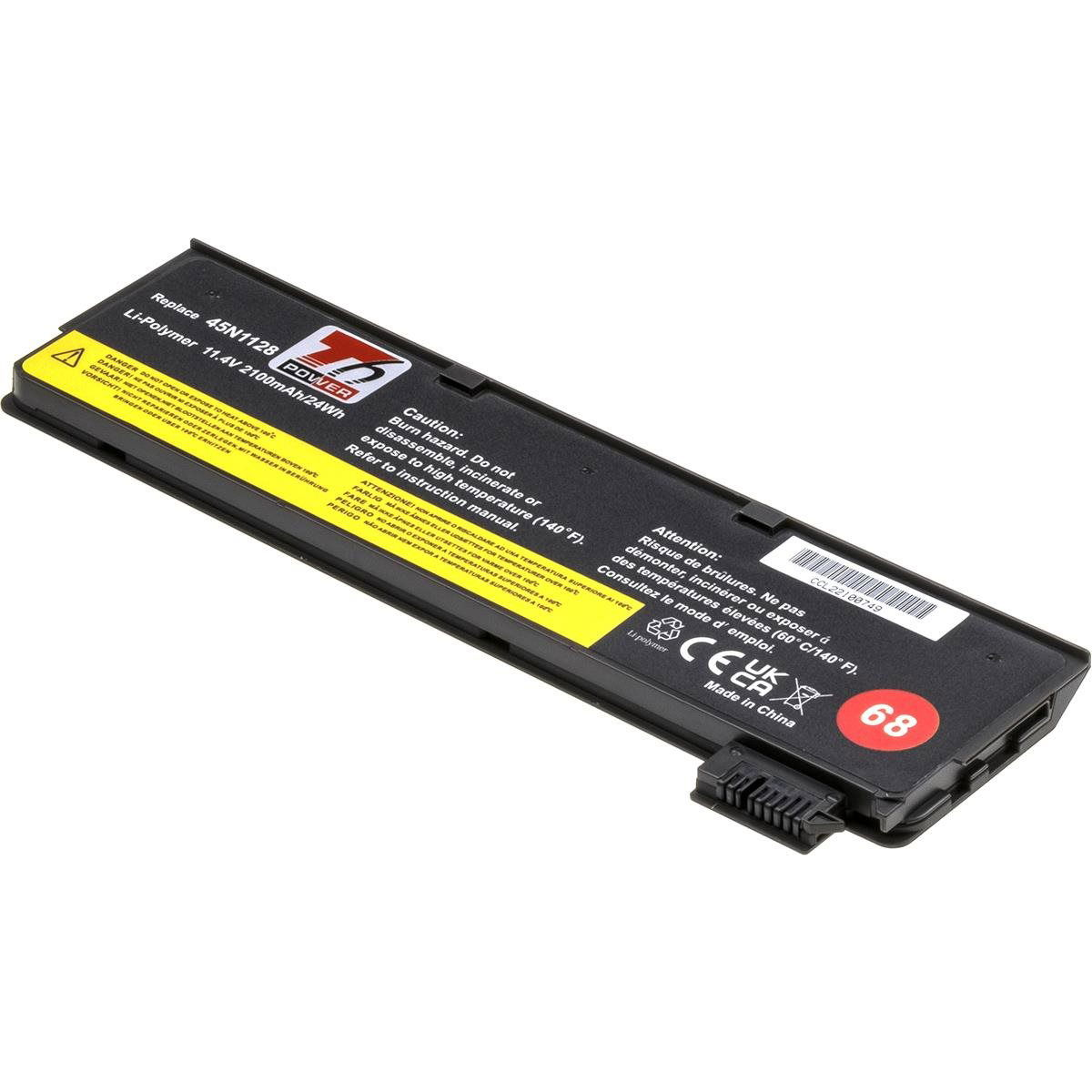T6 Power for Lenovo ThinkPad X240, Li-Poly, 11.4 V, 2100 mAh (24 Wh), black (NBIB0146_v73885)