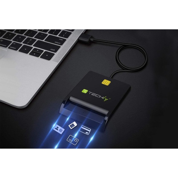 Techly I-CARD CAM-USB2TY2 lettore di card readers Interno USB USB tipo A Nero