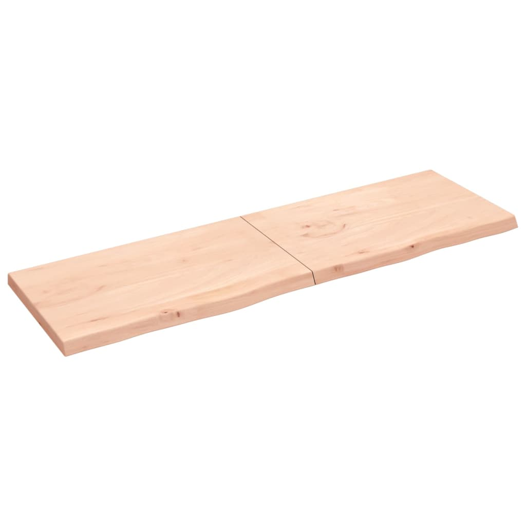 kezeletlen tömör tölgyfa fali polc 200x60x(2-6) cm (363611)