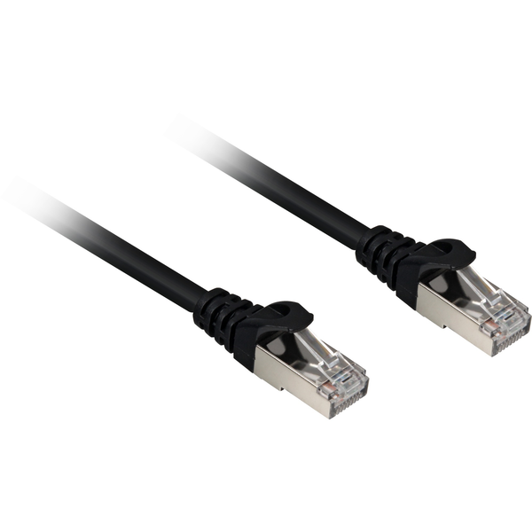 Sharkoon S/FTP Cat6a Patch kábel 3m - Fekete
