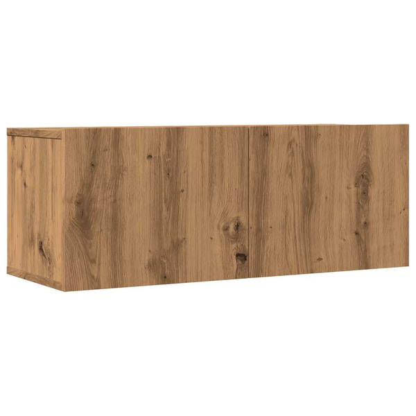 Ścienne szafki TV, 2 szt., dąb artisian, 80x30x30 cm