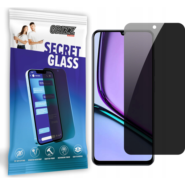  GrizzGlass Szkło prywatyzujące GrizzGlass SecretGlass do Realme Narzo N61
