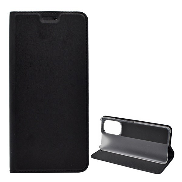 Xiaomi Mi 11 Lite Case Standing, Leather Effect (Flip, странично отваряне, функция за настолен държач) Черен