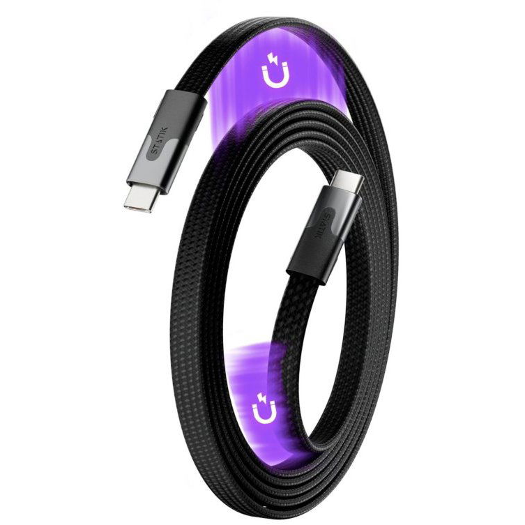 Statik MagStack Slim Pro USB-C kábel, 1 m (PUP-0495-3FT-CC-BLK)