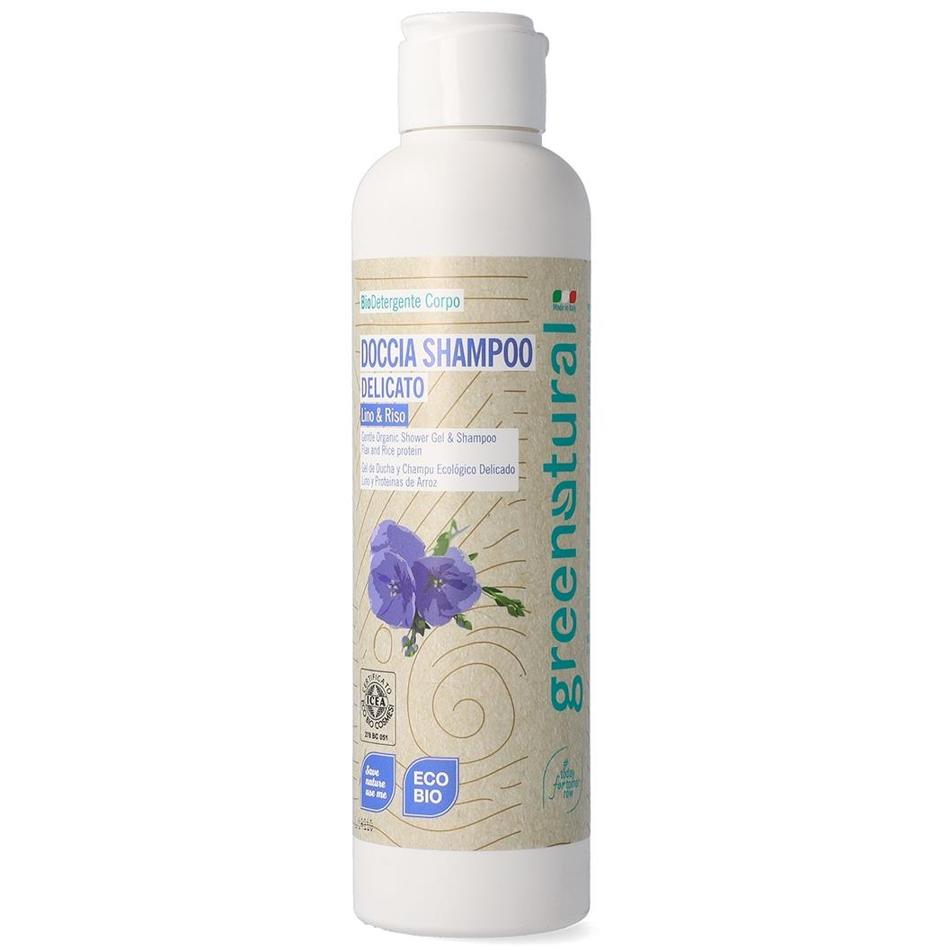 GREENATURAL 2in1 len és rizs 250 ml (8052400931974)