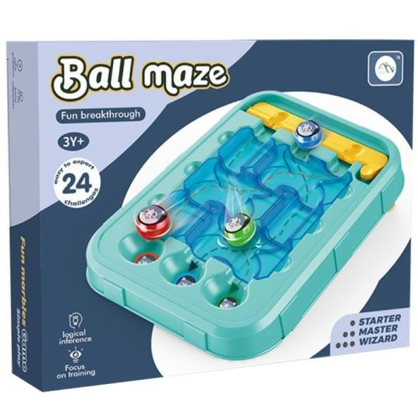 Manyuk Toys Golyó labirintus logikai játék 24 nehézségi fokozat (920-6) (920-6)