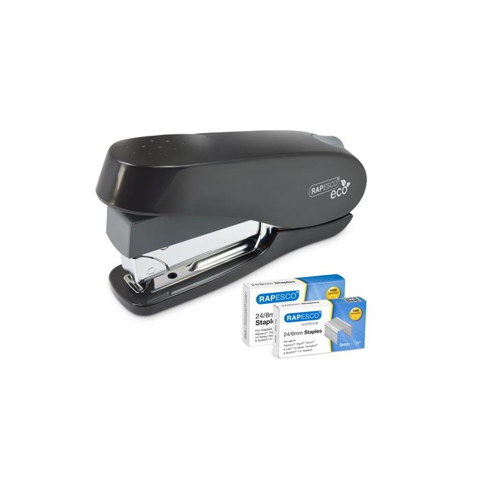 Rapesco ECO Luna Less Effort 50 lap kapacitású tűzőgép - Fekete (1466)