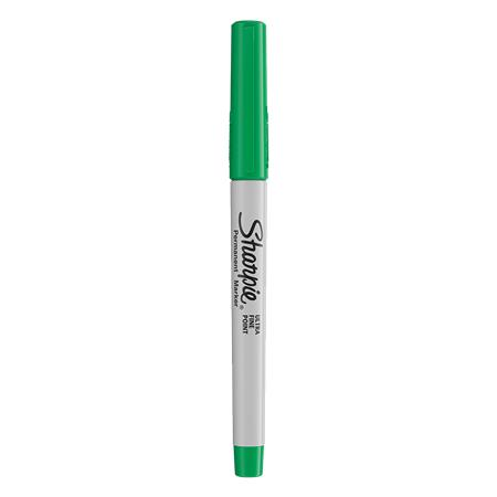 SHARPIE Alkoholos marker, 0,5 mm, kúpos, "Ultra Fine Point", zöld (SR0811240) (SR0811240)