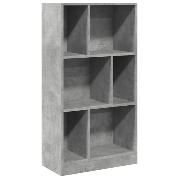 Estantería Madera De Ingeniería Gris Hormigón 57x28,5x107,5 Cm Vidaxl