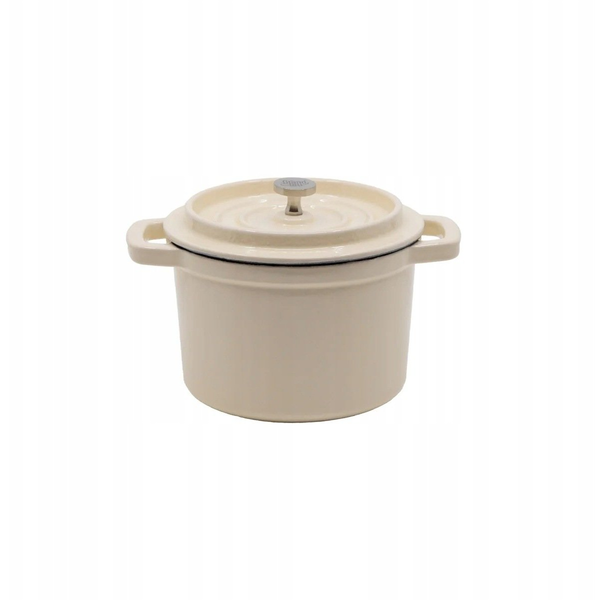 Sourcing MINI ENAMEL.CAST IRON POT WHITE.0.65L