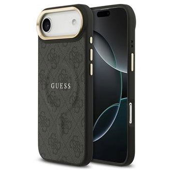 Guess PU Leather 4G Gold Frame iPhone Air fekete MagSafe tok (GUHMP17MP4MSEGCK)