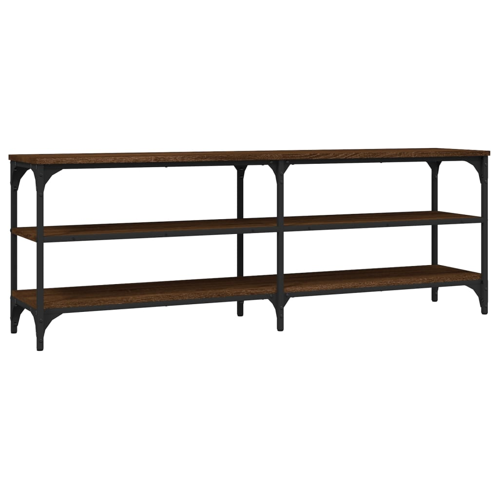 barna tölgy színű szerelt fa TV-szekrény 140 x 30 x 50 cm (826748)