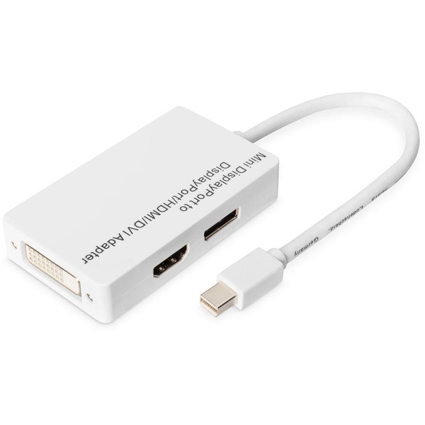 Assmann DB-340509-002-W Mini DisplayPort apa - DisplayPort/HDMI/DVI anya Adapter