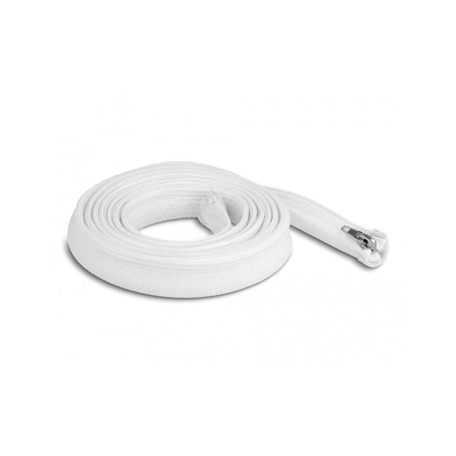 Delock Befont karmantyú zipzáras szorítóval hőállóság egészen 2 m x 20 mm-es fehér (20827)