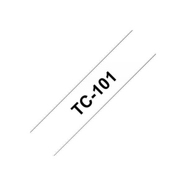 Brother TC-101 címkéző szalag Áttetsző fekete