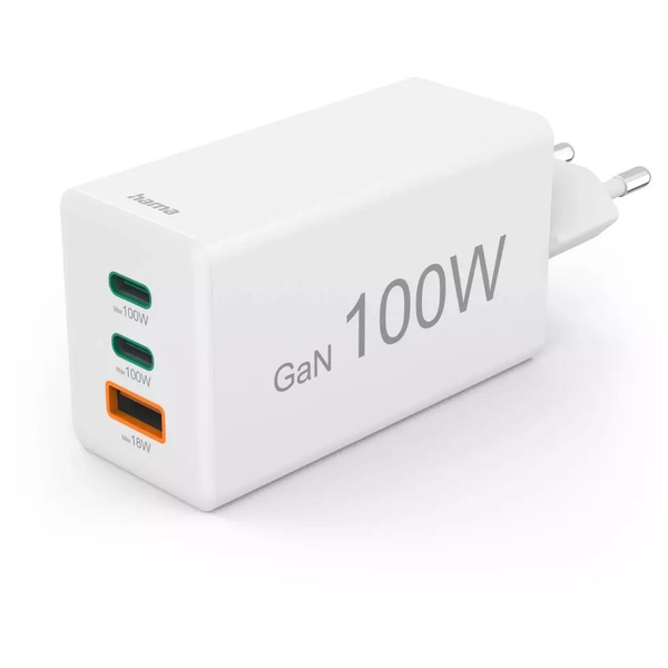 Hama 00125140 oplader til mobil enhed Universel Hvid Vekselstrøm Hurtig opladning Indendørs